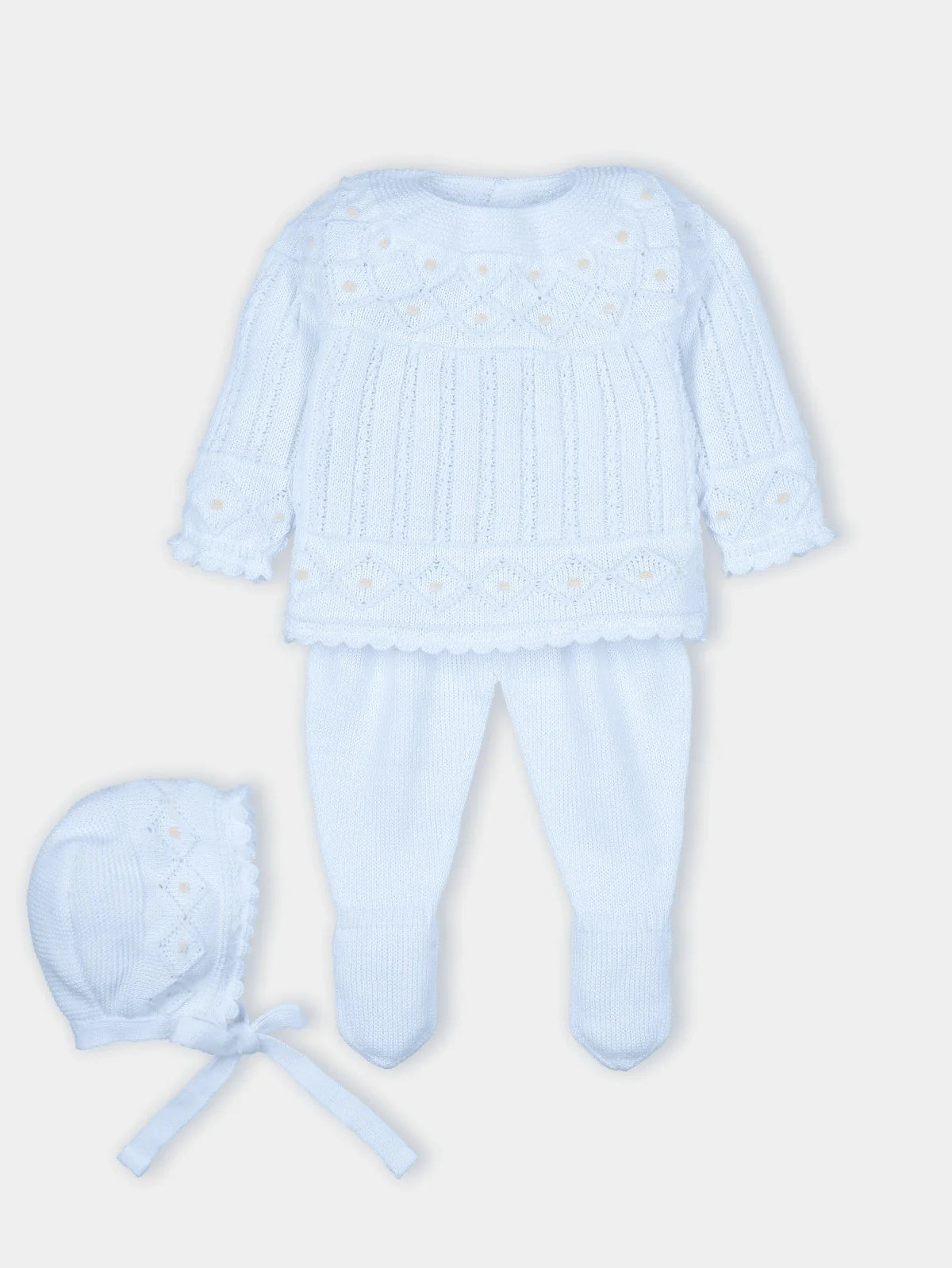 Set 3 piezas azul cielo para recien nacido