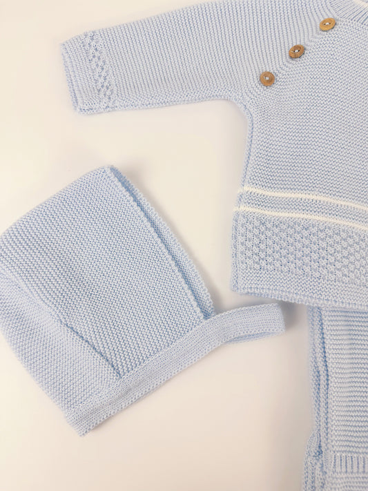 Set 3 piezas celeste para recien nacido