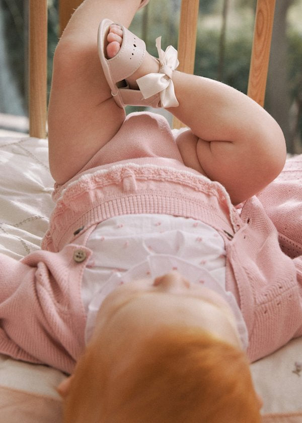 Conjunto overall tricot con blusa