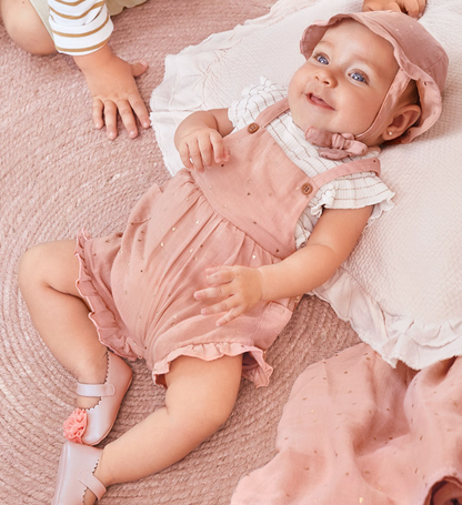 Conjunto overall oro rosa