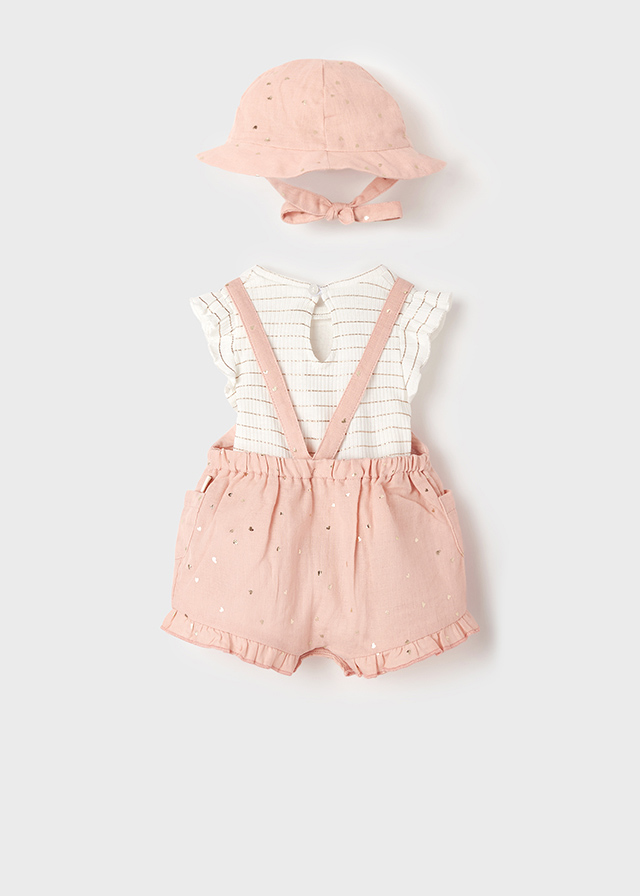 Conjunto overall oro rosa