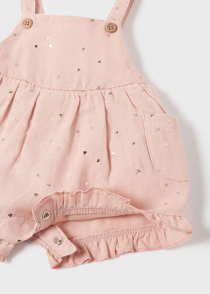 Conjunto overall oro rosa